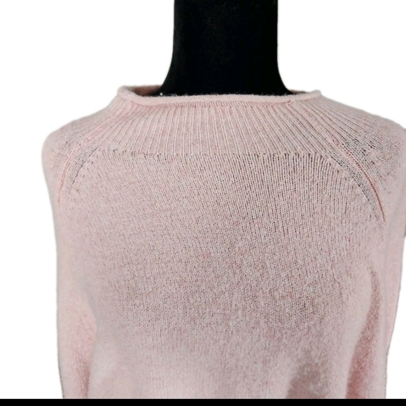 J. Crew Womens Baby Pink Merino Wool Blend Rollneck Sweater Supersoft yarn XXL - Picture 6 of 12